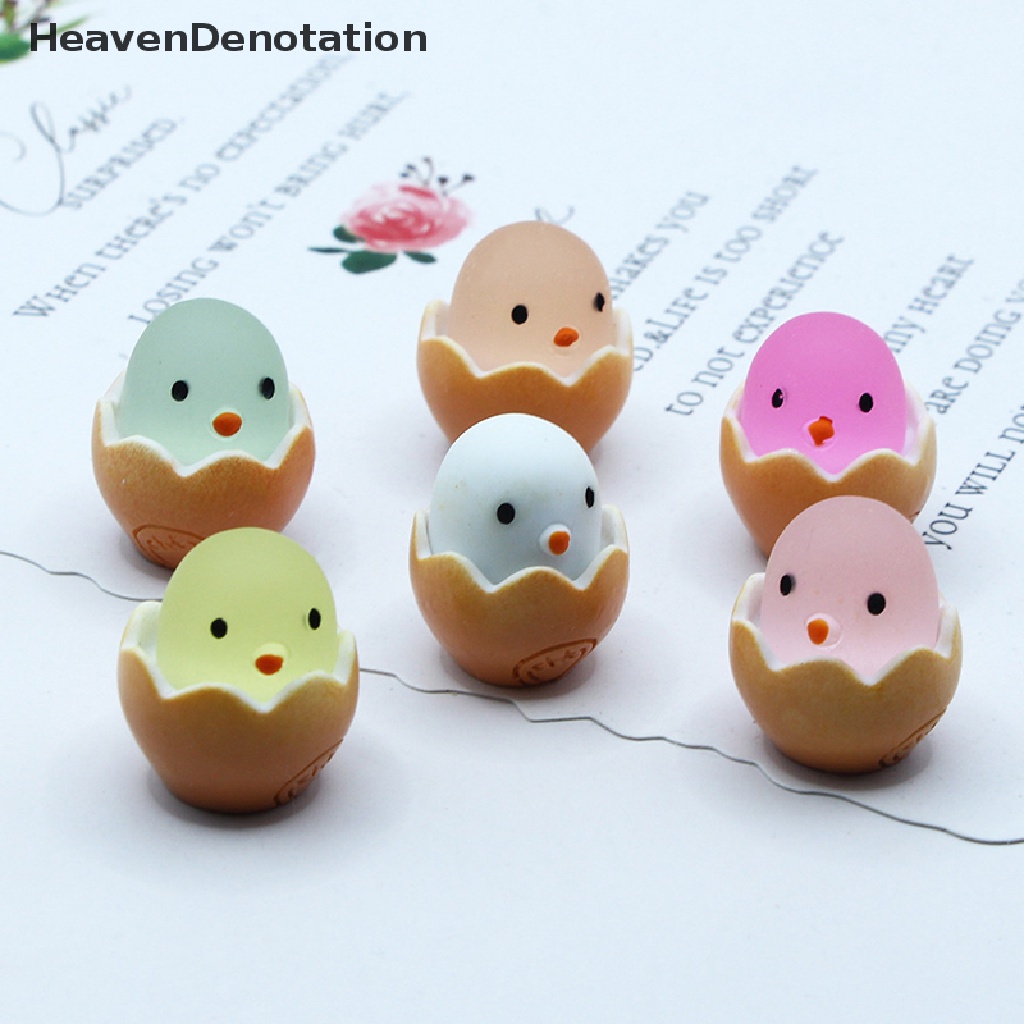 [HeavenDenotation] 2pcs Glow-in-the dark chick DIY Ornamen Hias Glow-in-the-dark Mainan HDV