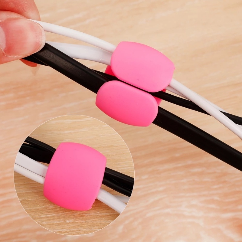 Klip Penyimpanan Garis Universal/Organizer Meja Kabel Data Earphone Portable/Wire Cord Winder Storage Buckle Organizer