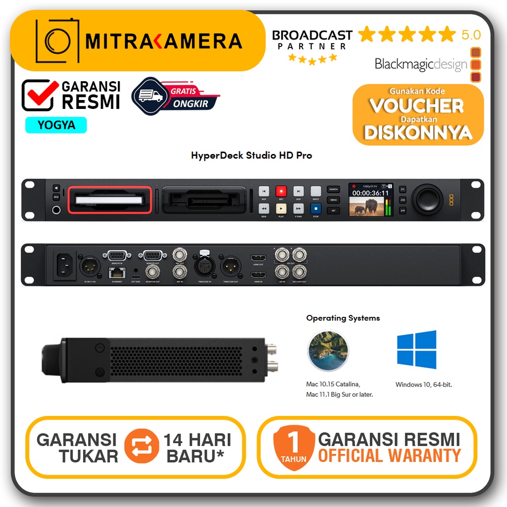 Blackmagic Design HyperDeck Studio HD Pro Garansi Resmi Blackmagic
