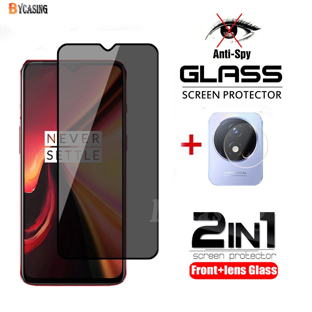 Film Tempered Glass 2in1 Anti Spy Untuk VIVO Y02 Y01 Y02S Y16 Y35 Y22 Y22S Y15S Y15A Y12S Y12A Y21 Y33S Y11 Y12 Y15 Y17 Y19 V25E S1 Y50 Y30 Y91C Y1S Y95 Privasi Pelindung Layar BY