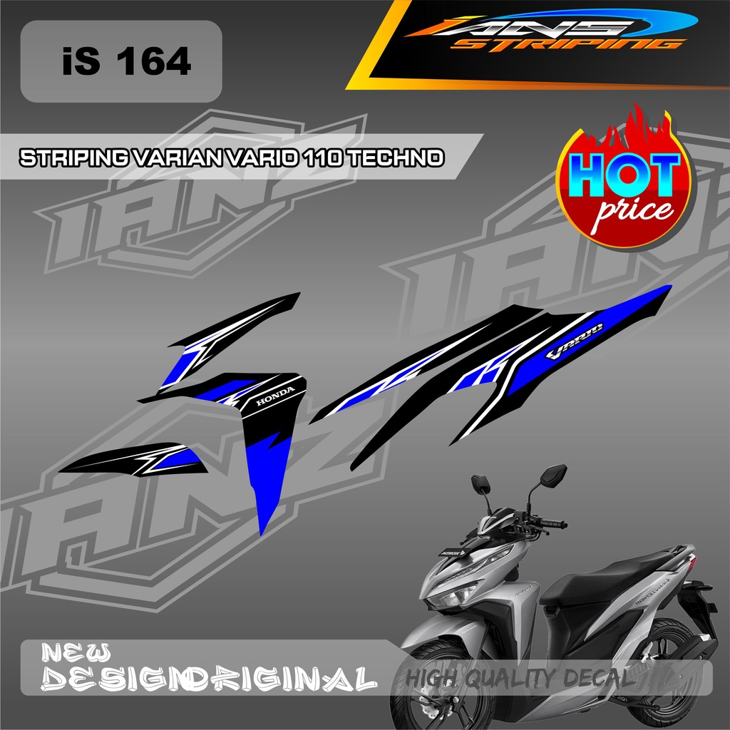 NEW DECAL VARIO TECHNO 110cc CUSTOM VARIAN WARNA / DECAL STRIPING HONDA VARIO 110 BERKUALITAS / DECAL KERETA VARIO 110CC OLD IS164