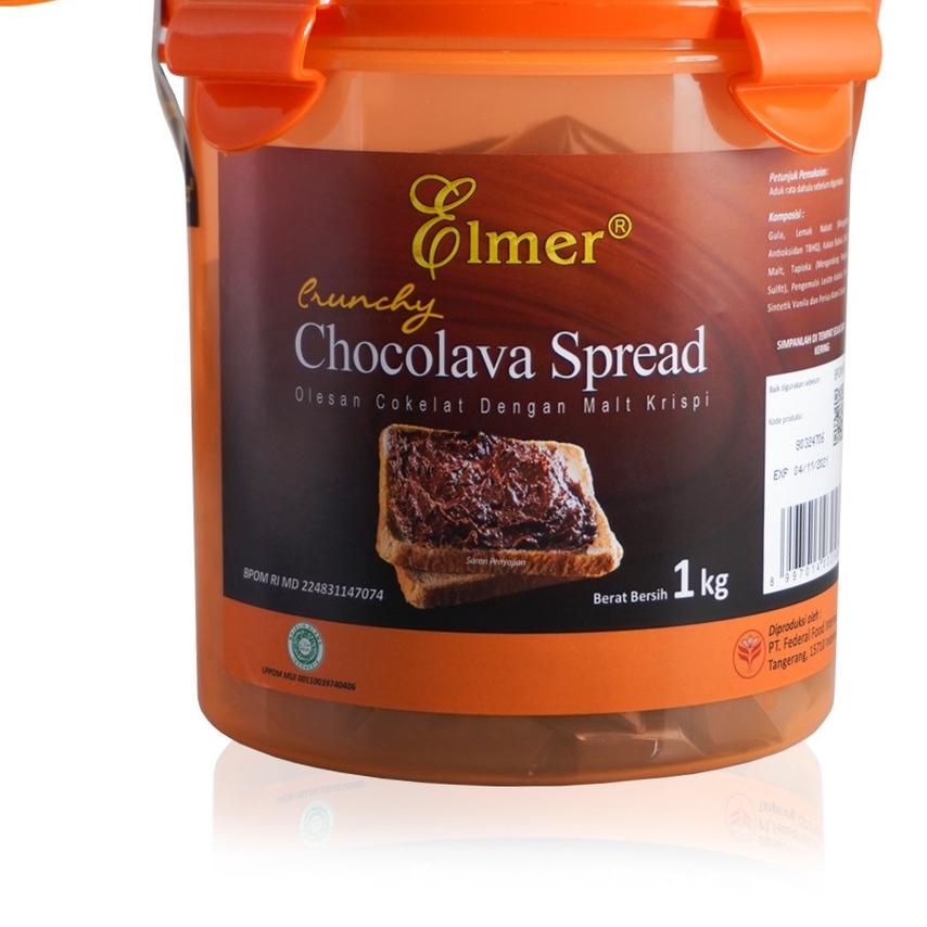 

❁ Elmer Spread Crunchy Chocolava Dark 1 kg | Selai Roti, Kue, Bolu ✥