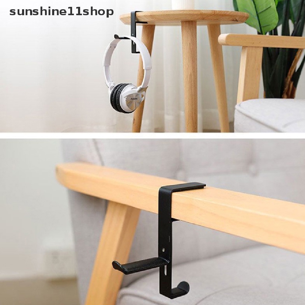 Sho Desk Mount Universal Gantungan Kantor Gaming Headphone Stand Display Rak Headset Holder Hemat Ruang Penjepit Meja N