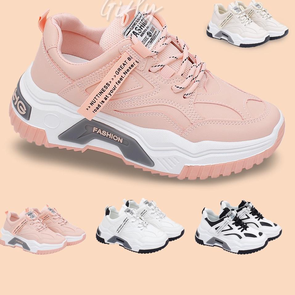 Harga Termurah GIFLY Tryas Sepatu Import Sneakers Korea Wanita TH1618-10