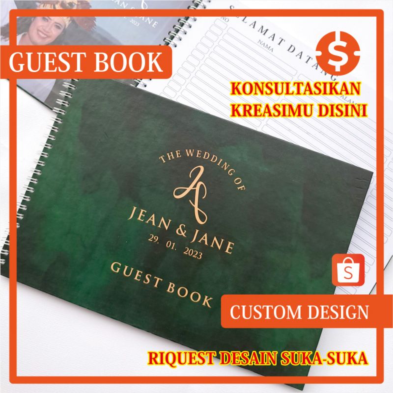 

BUKU TAMU CUSTOM DESAIN , GUEST BOOK CUSTOM , BUKU TAMU PERNIKAHAN ( BISA RIQUEST DESAIN )