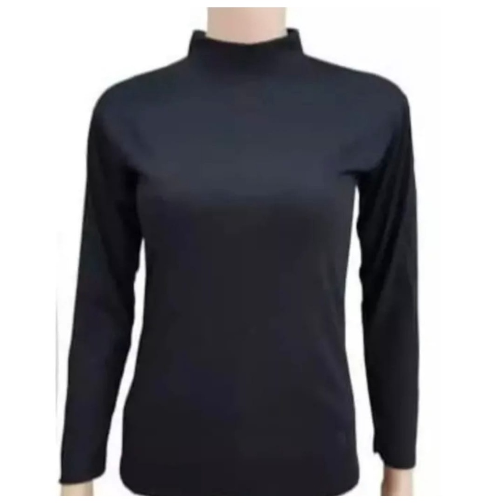 Manset Badan Jersey Spandek Polos Tebal Adem Turtleneck  Atasan Baju Dalaman Inner All Size