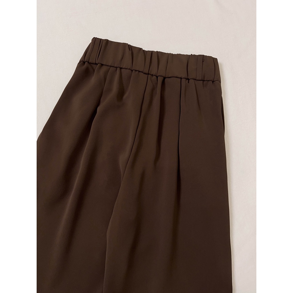 coklat/hitam/putih highwaist terbaru celana kulot panjang wanita dewasa import kekinian