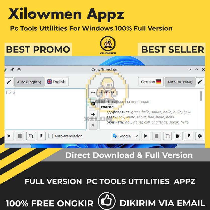 [Full Version] Crow Translate Pro PC Tools Software Utilities Lifetime Win OS