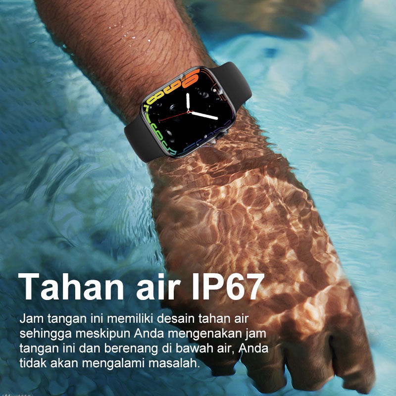 AmazeFan 2.0 inch Smartwatch jam tangan  Layar Penuh smartwatch  wanita pria  Layar Sentuh Android/IOS anti air Health SpO2 Pemantauan tidur，Mode olahragaMusik，Bluetooth，Asisten Suara Pintar，Pemotretan foto，Peringatan penelepon，Pengisi daya magnetik