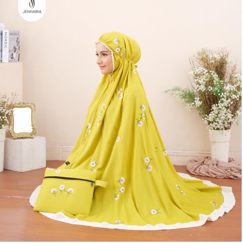 Big Sale JENNABIA - Mukena Dewasa Jumbo Premium Bordir Sunflower