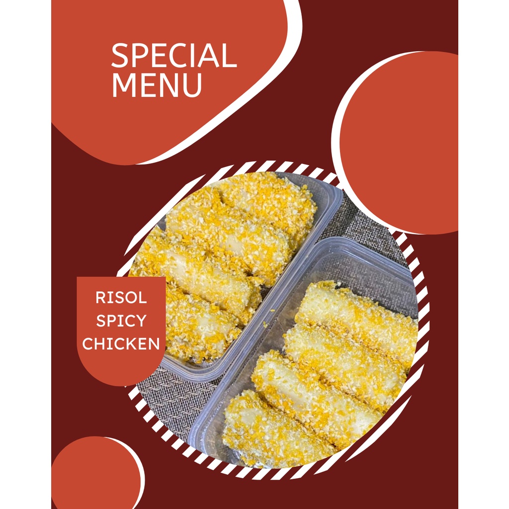 

ORION Jajan Risol Ayam Suwir Pedas Risoles Spicy Chicken Makanan Snack Camilan Frozen cemilan Premium Homemade