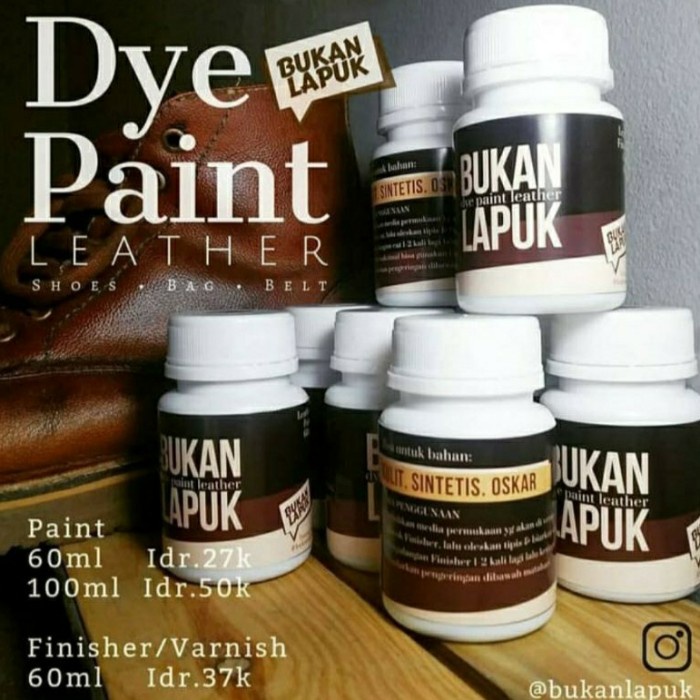 

DISKON/ Cat Pewarna Kulit Sepatu Tas Dompet Sintetis Gold - 60ml