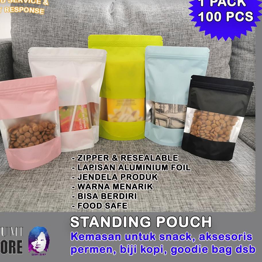 ✾  Kemasan Plastik Klip Snack Zipper | Standing Pouch | Stand up |Alumunium Foil + window ✺