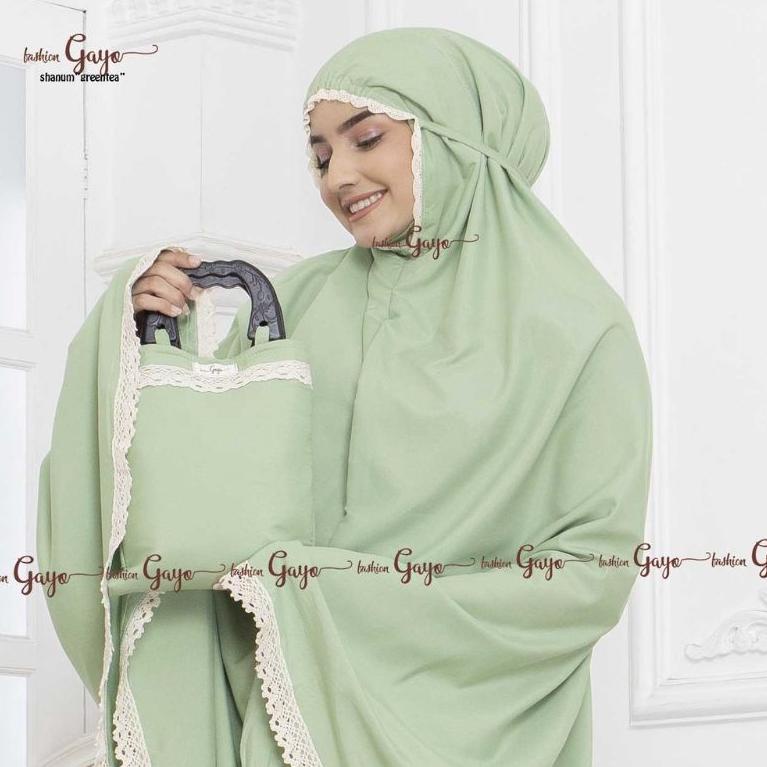Harga Spesial Mukena Gayo mukena dewasa katun polos mukena renda rajut jumbo