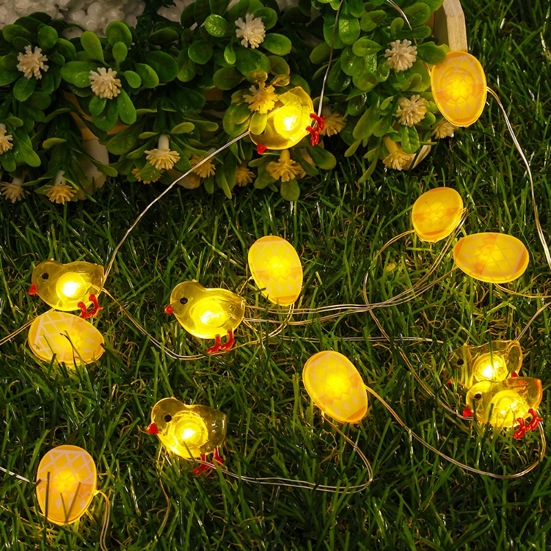 Easter Lampu String LED Dekorasi Untuk Rumah/Eggshell Shaped Chicken Fairy Light Supplies Happy Easter Hadiah Dekorasi Pesta