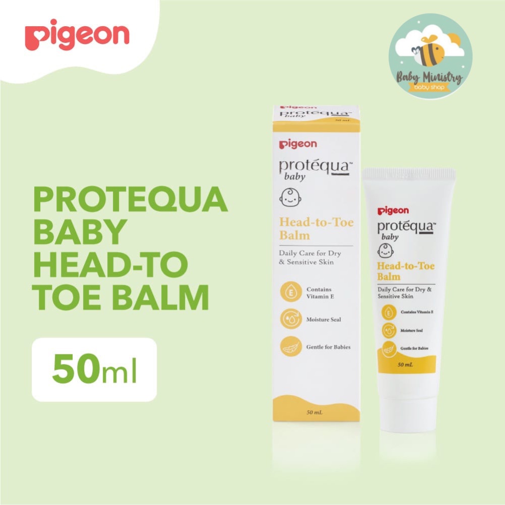 PIGEON PROTEQUA BABY HEAD TO TOE BALM (50 ML) / PELEMBAB BABY / MELEMBABKAN / BABY BALM / HEAD TO TOE / SAFE SENSITIVE SKIN