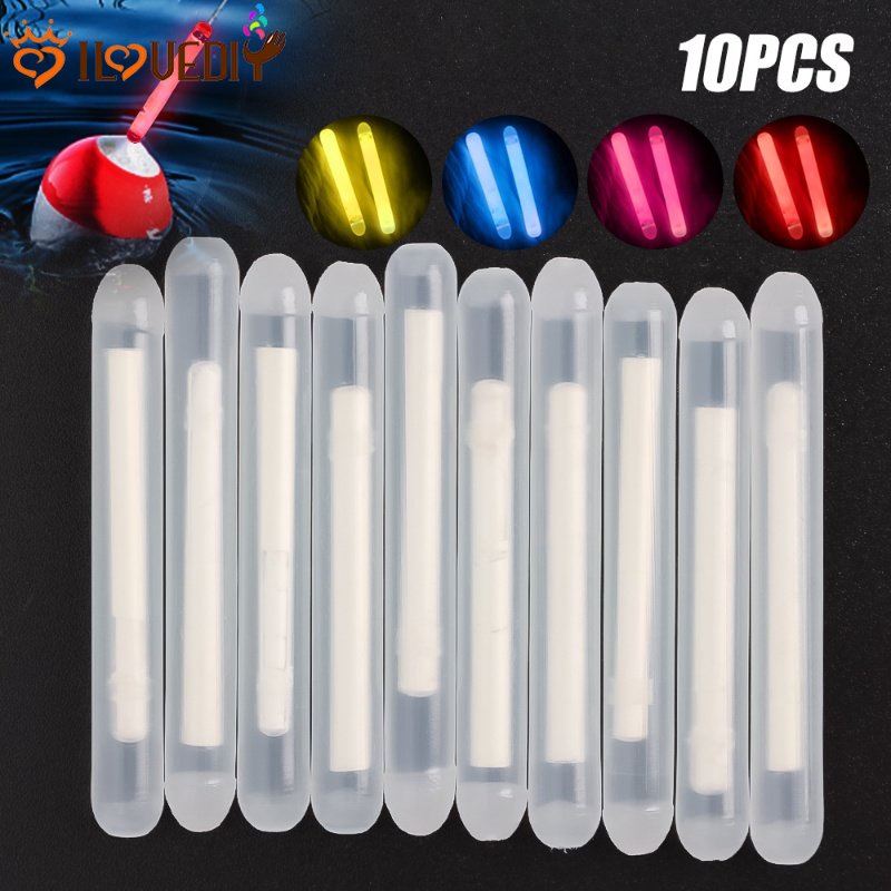 10pcs 2.2-4.5mm Malam Memancing Mengapung Batang Lampu S L Cahaya Gelap Glow Stick Mengambang Lampu Memancing Neon Lightstick Aksesoris