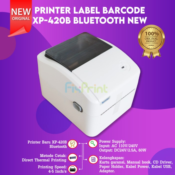 XPRINTER Barcode Printer Thermal XP-420B / BI-420B BI420B XP420B 110MM