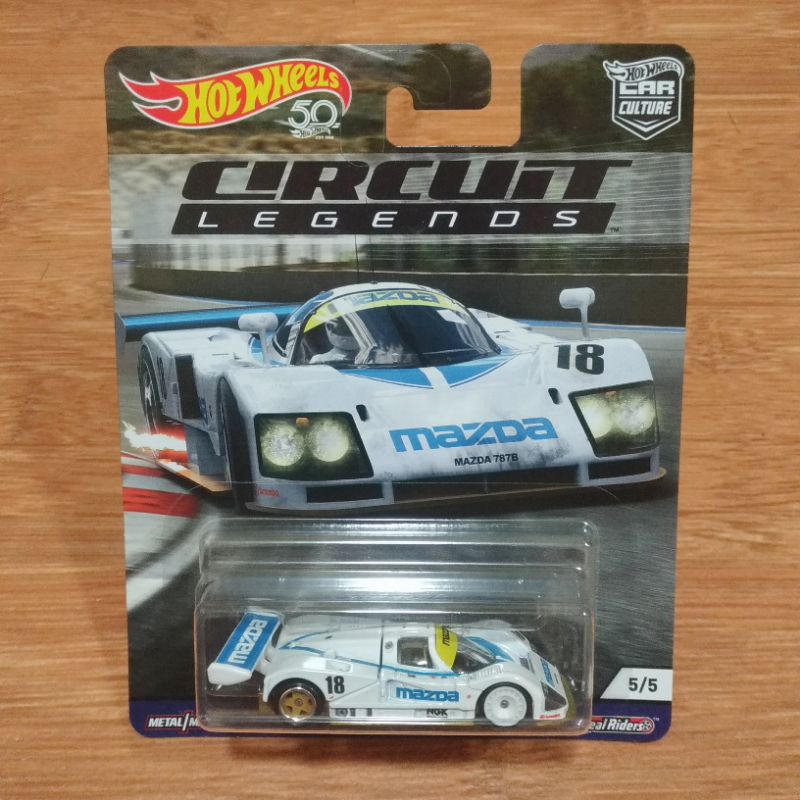 Diecast Hot Wheels Premium Circuit Legends Mazda 787b 787 b Blue White