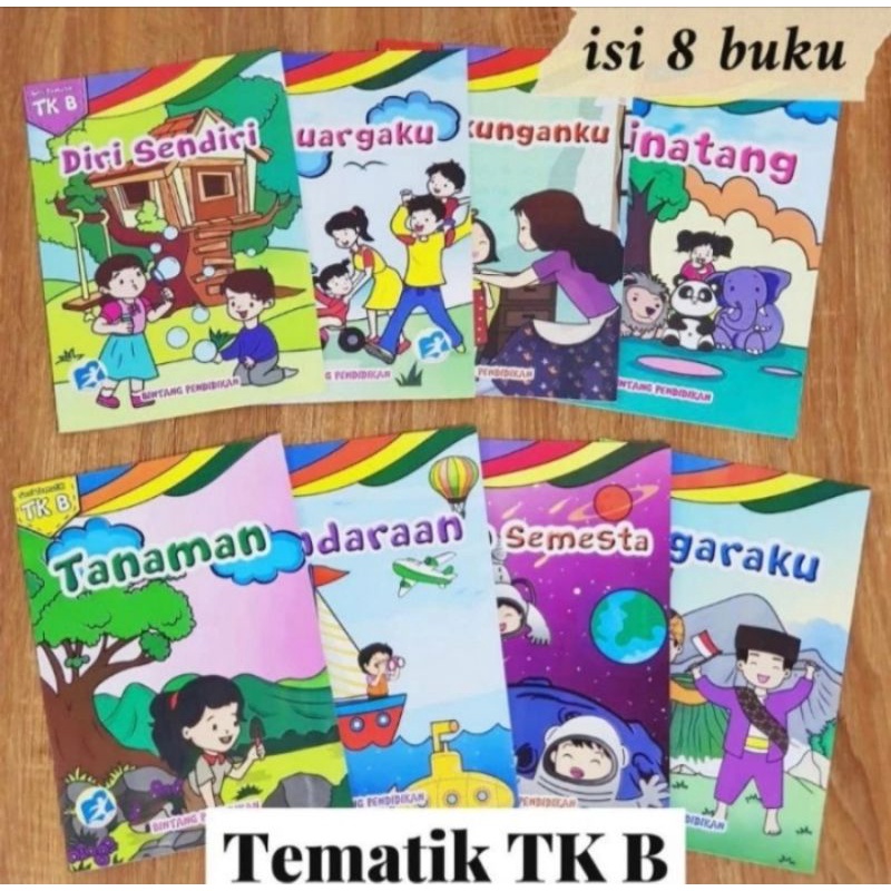 satu paket buku TK B edisi terbaru penerbit bintang pendidikan