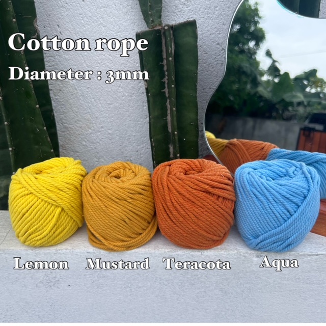 tali macrame katun 3mm 100gr