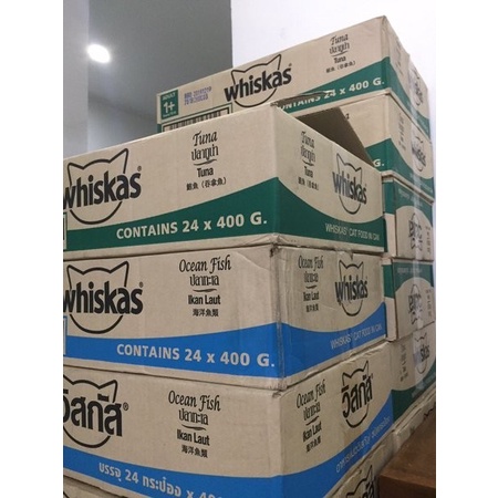 Makanan kaleng kucing Whiskas 400 gr - Dus