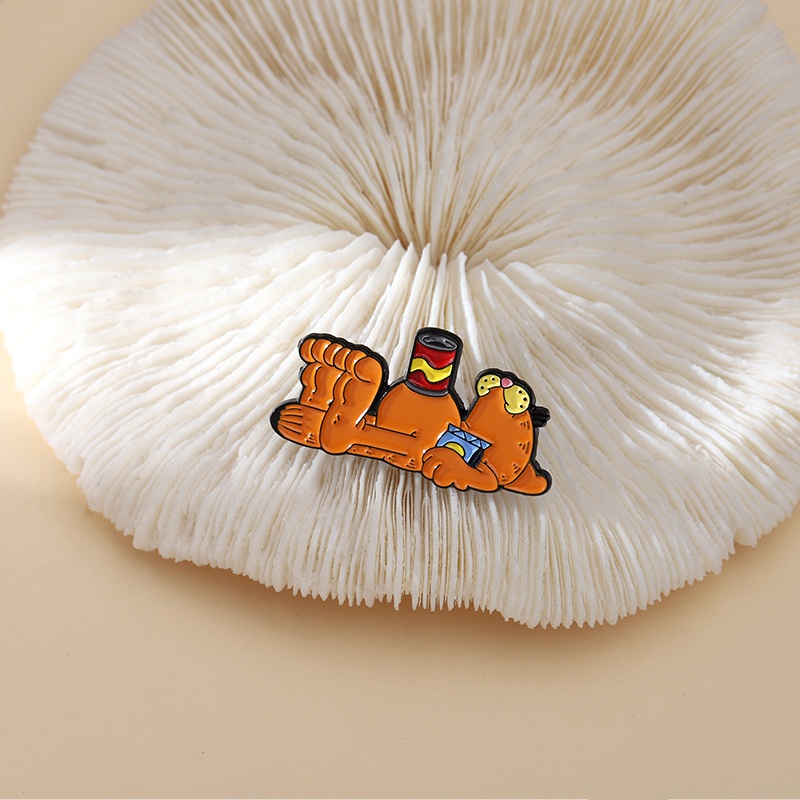 Kartun Animasi Garfield Bros Baju Topi Pin Lencana Ornamen Hadiah Untuk Teman