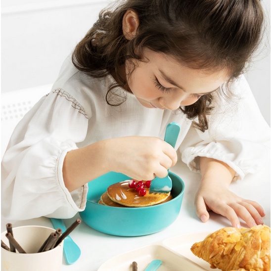 EKOBO Bamboo Kids Bowl Set Of 4 - Mangkok Makan Anak peralatan Makan Mangkuk Mangkok Anak Bayi MPASI