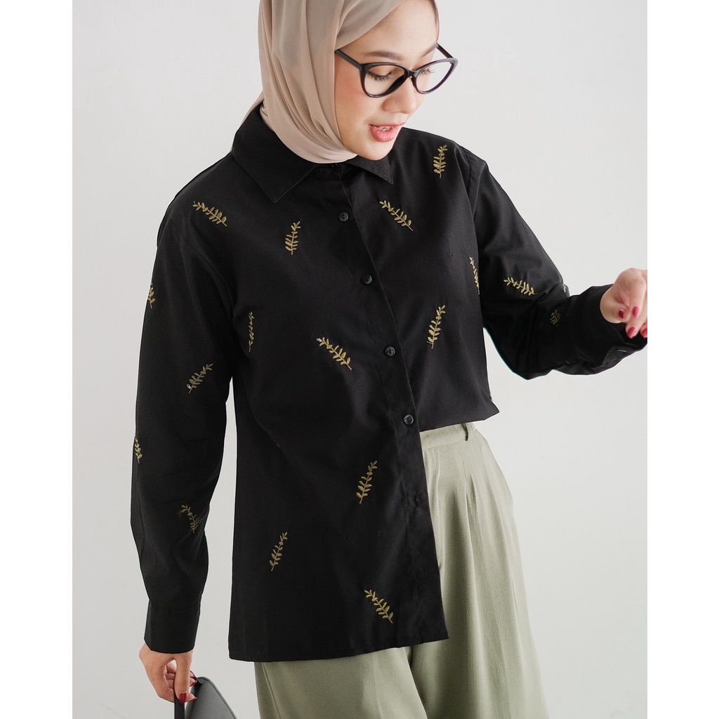 Myrubylicious EUCALYPTUS SHIRT KODE 5757 | SHIRT | KEMEJA WANITA | KEMEJA LENGAN PANJANG | KEMEJA BORDIR