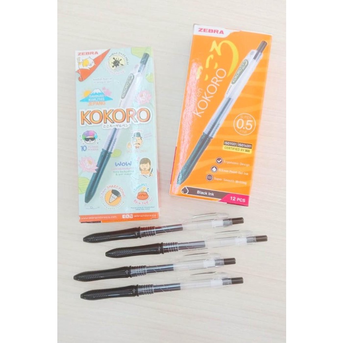 

Bolpen Pen Kokoro Gel Pen 0.5 Black Perlusin
