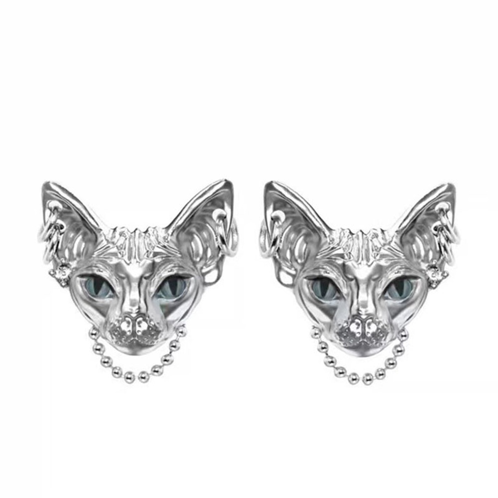 [COD Tangding] Y2K Anting Kucing Gadis Keren Kepribadian Studs Earring Perhiasan Aksesoris