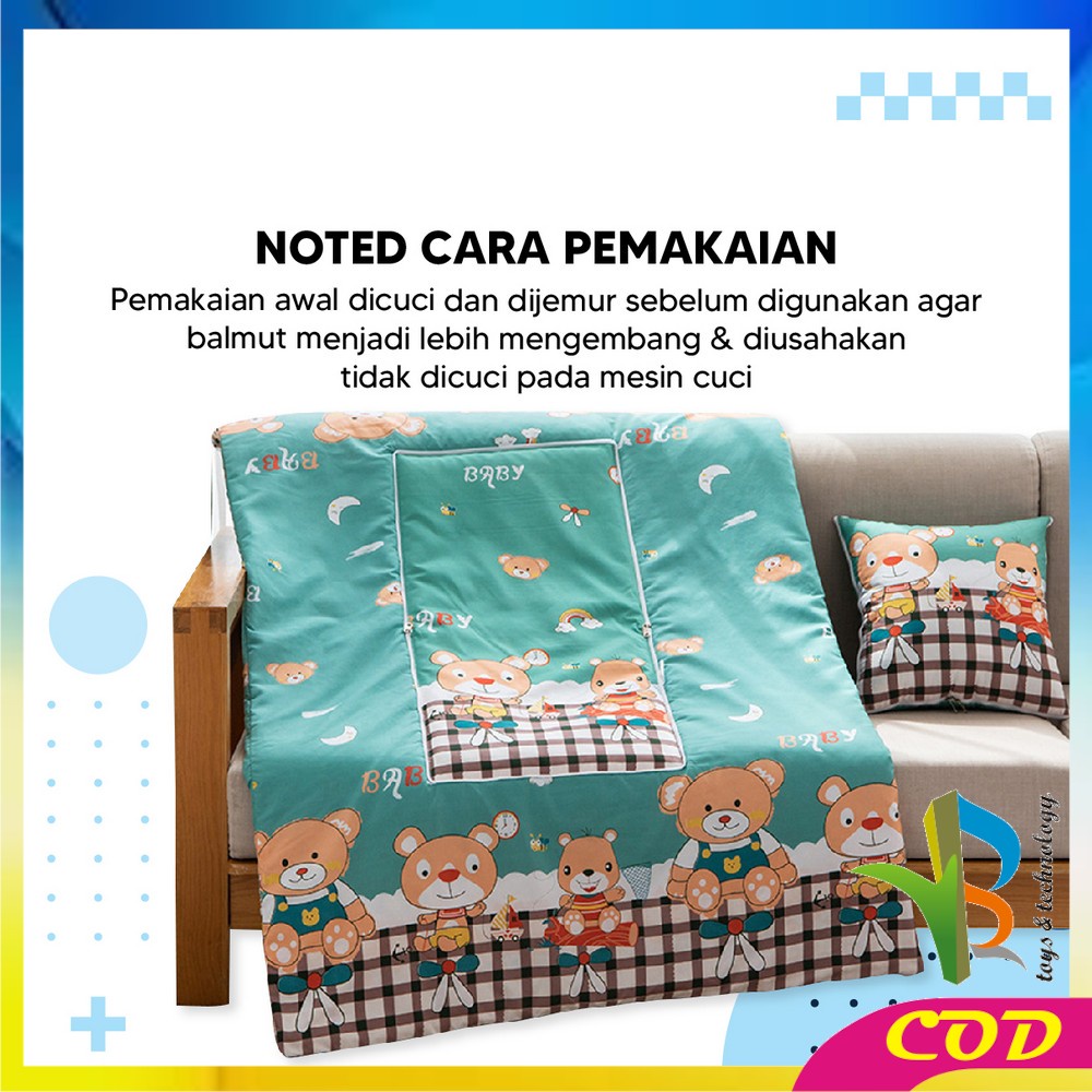 RB-C595 Balmut Bantal Selimut 2IN1 Bantal Tidur Set Motif Karakter Kartun / Bantal Travel Dewasa Anak Bisa Lipat Praktis Jadi Selimut