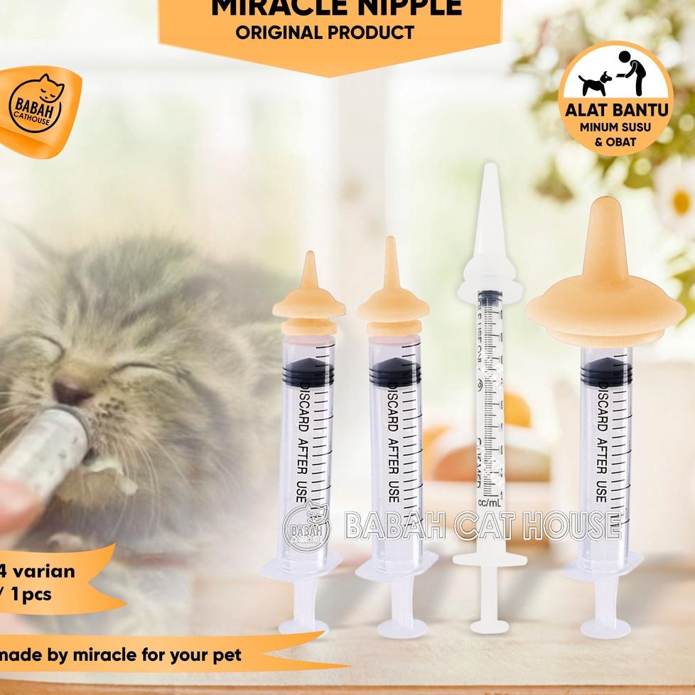 Kekinian.. MIRACLE NIPPLE Pentil Dot Susu Spet Anak Bayi Kucing Kecil Mini Niple Nipel Untuk Anakan 