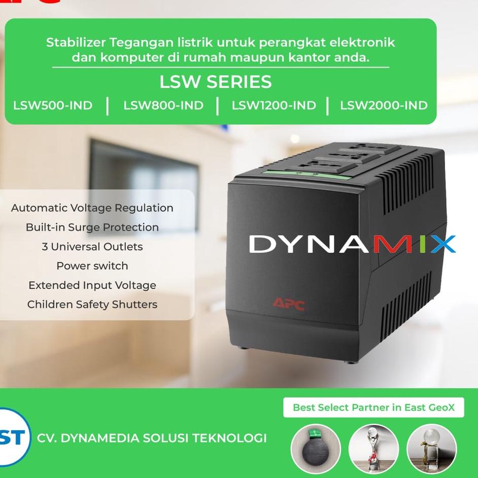 TerkiniStavolt APC LSW1200-IND 1200VA AVR / Stabilizer / Stavol + surge protector GARANSI RESMI | tr