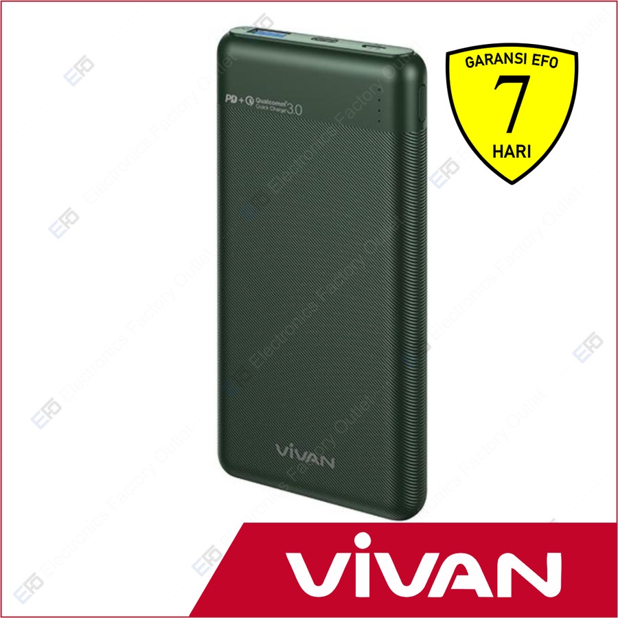 Power Bank Quick Charge 10000 mAh Vivan VPB-M10 - 18W Powerbank Two Way - SFO Semarang Official