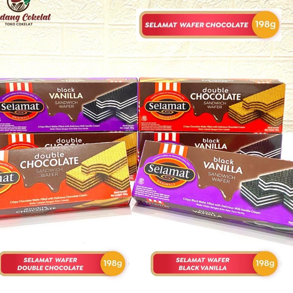 

Dijamin Ori>/ Selamat Wafer Coklat Double Chocolate Black Vanilla 198 Gr 145 gr