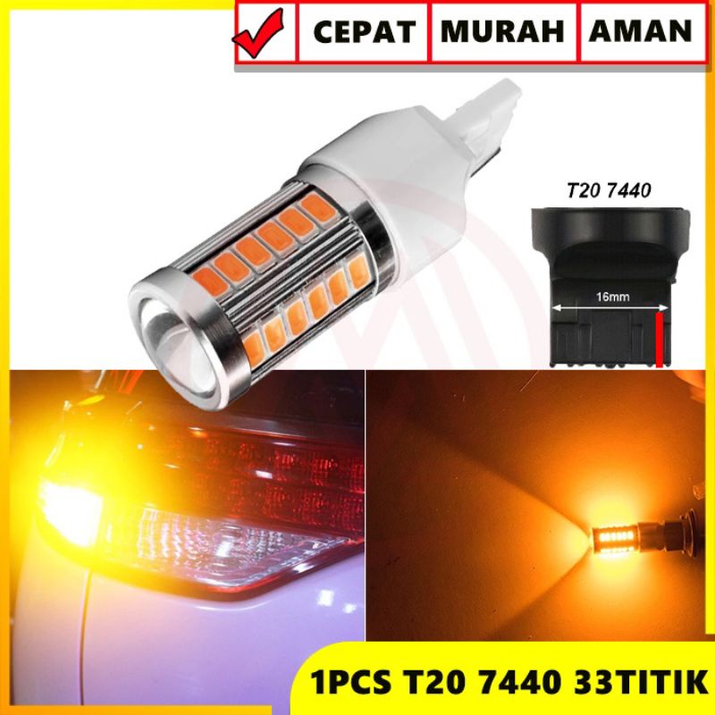 lampu led sein soket T20 tancap dc 12 volt mobil