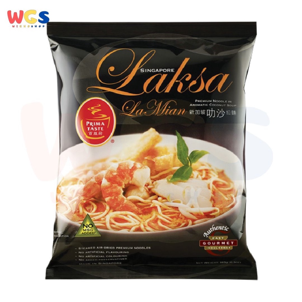 Prima Taste Singapore Laksa Lamian Premium Noodle in Coconut Soup 185g