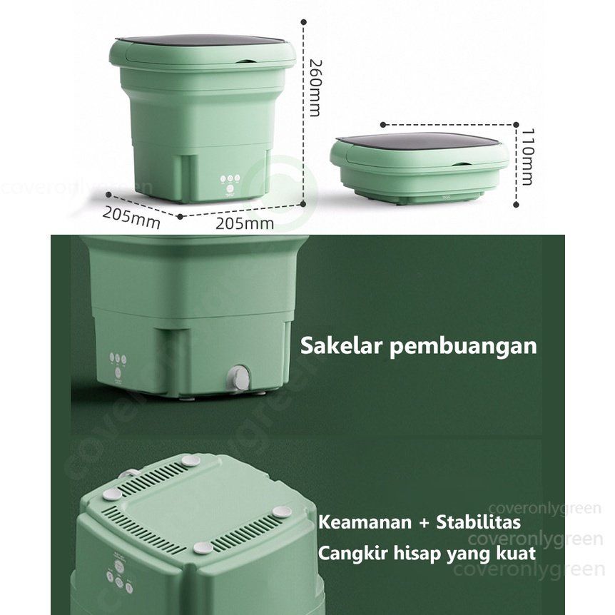 Mesin Cuci Mini Portable Mesin Cuci Lipat Mini Folding Washing Machine Mesin 4.5ML 2.5kg