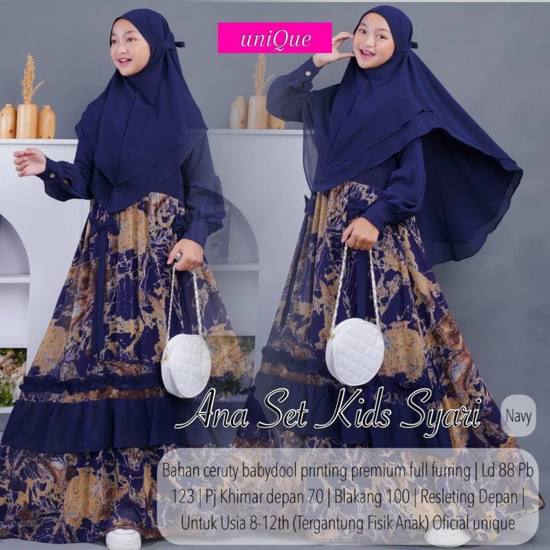 ANNA SET KIDS SYARII PREMIUM TERBARU KEKINIAN