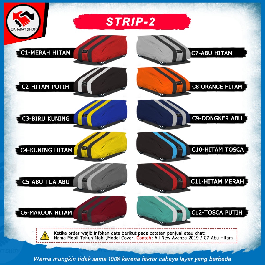 Sahabat Body Cover Mobil Splash / Sarung Penutup Splash Outdoor 2010 2011 2012 2013 2014 2015 / Tutup Mantel Selimut Jas Mantol Kerudung Kelambu Terpal Bungkus Pelindung Suzuki Splash Waterproof Anti Air Model Biru