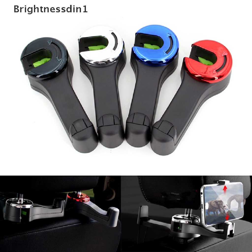 [Brightnessdin1] 3in1 Pengait Sandaran Kepala Kursi Mobil Holder Handphone Portable Seat Back Hook Boutique