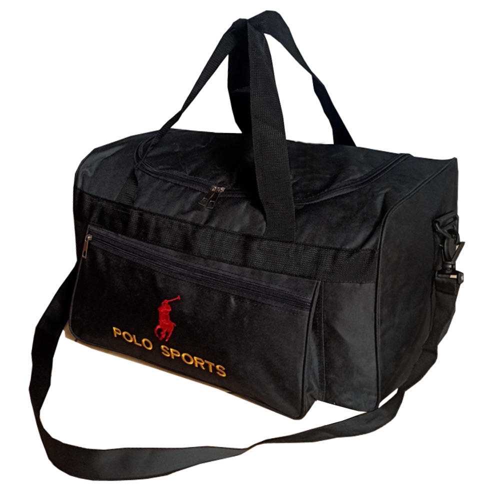 PoloSport- Black Tas Pria Tas Wanita Tas Pakaian Tas Travel Tas Baju Tas Selempang 65liter