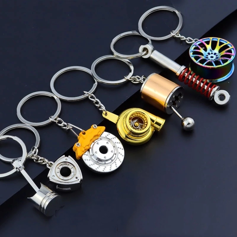 Speed Gearbox Gear Keychain Transmisi Kreatif Mobil Logam Liontin Liontin Manual Mobil Refitting Kunci Ring Lever Metal Head