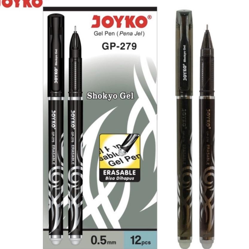 

Paket Populer Pulpen Hapus selusin pen bisa di hapus merek joyko gp-279