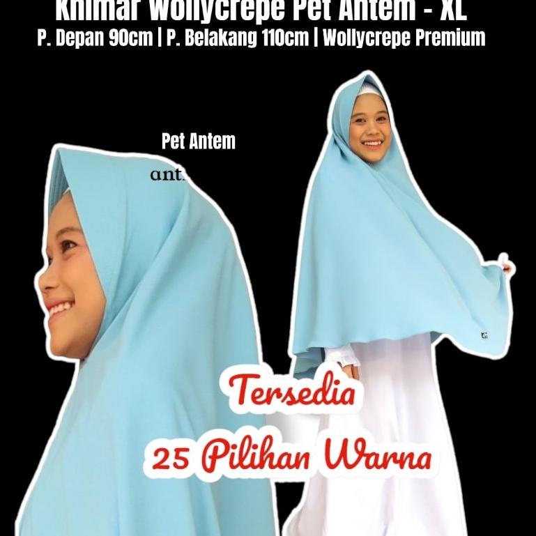 VIRAL Size XL Pet Antem Jilbab Wollycrepe Diandra Hijab/Hijab khimar Jumbo/Jilbab Instan/Jilbab syar