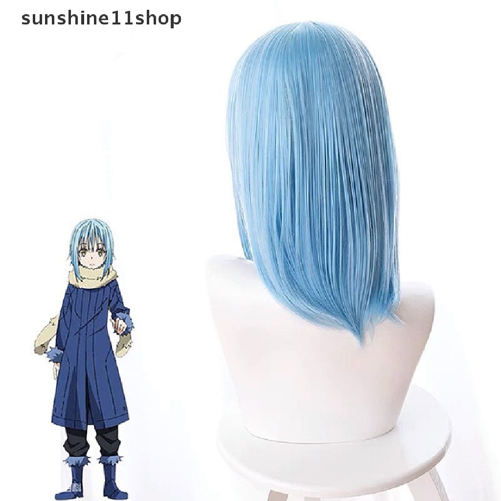 Sho Saat Itu Aku Berelinisasi Jadi Slime Cosplay Wig Rimuru Tempest Wig Biru N