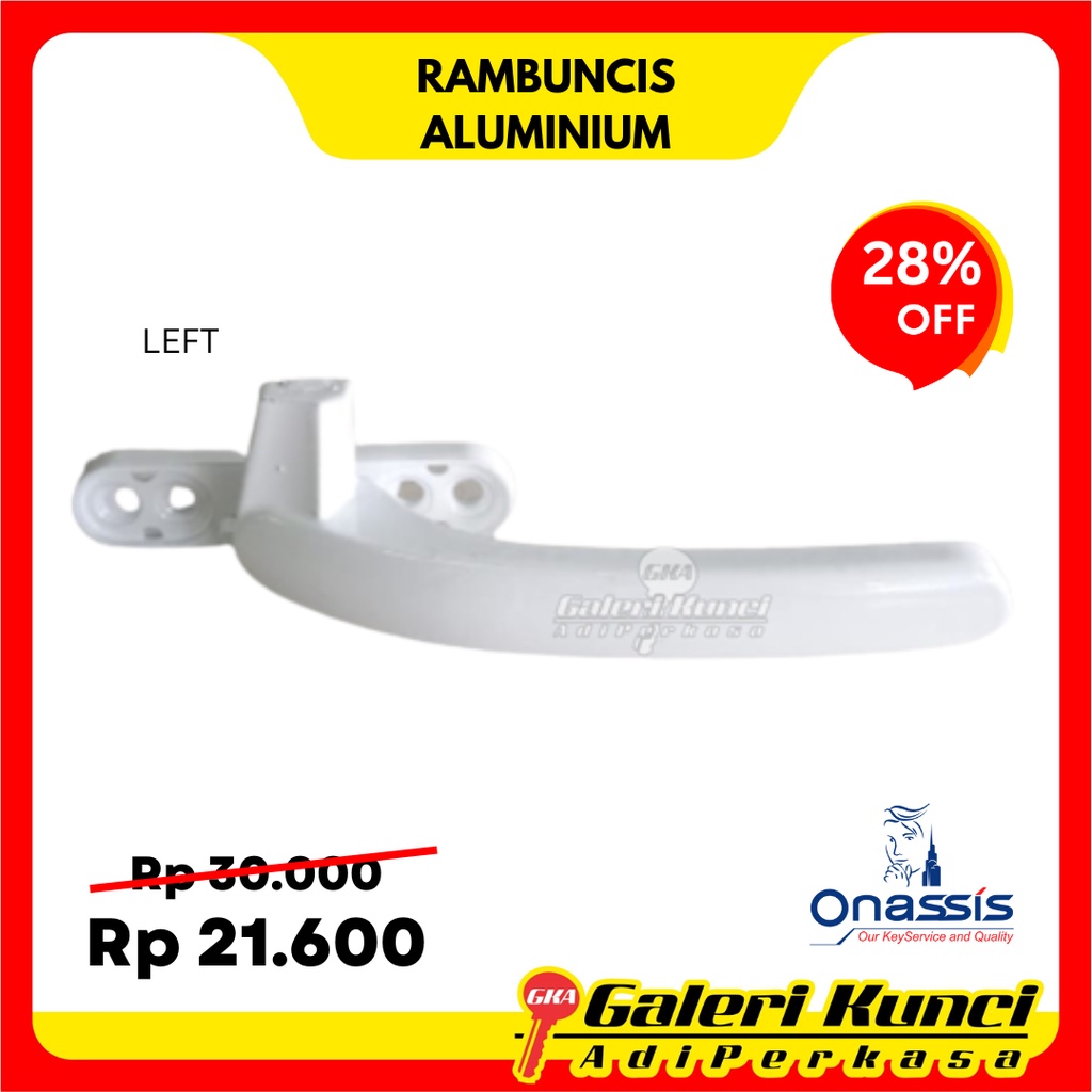 Rambuncis Aluminium ONASSIS ONS 415 WH LEFT Pengunci Jendela White