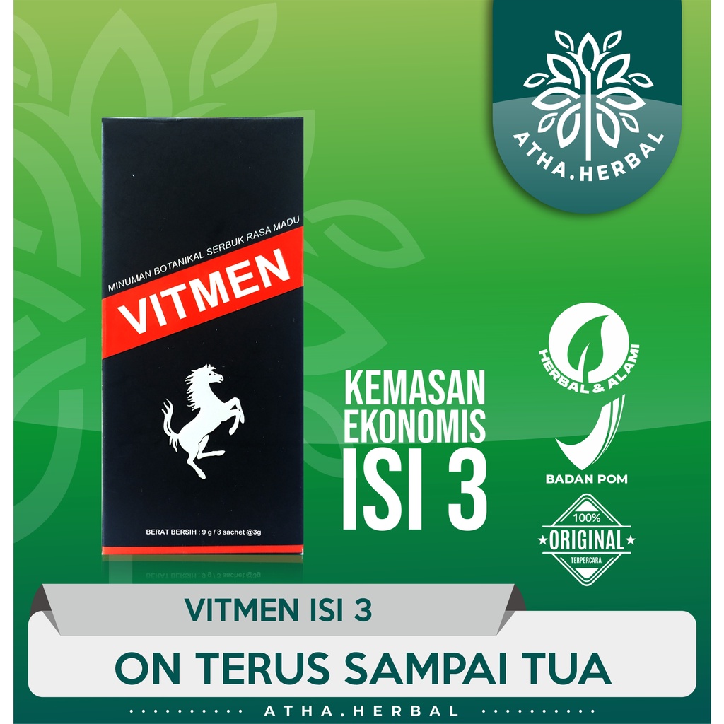 Vitmen Ekonomis Isi 3 Sachet Kuat Semalan Meningkatkan Libodo Menambah Durasi