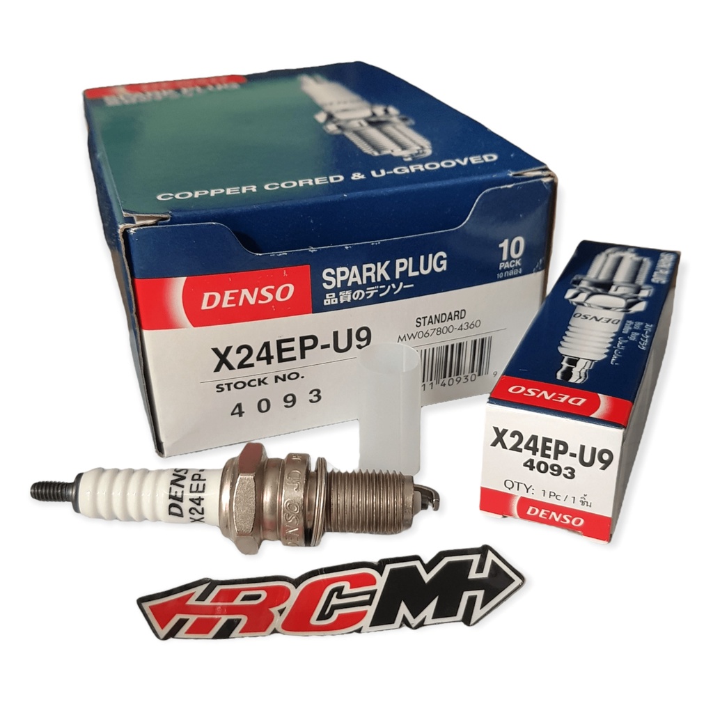 X24EP-U9 4093 BUSI MOTOR SPARK PLUG DENSO U22FS-U U22FSU U22GFS REMOVABLE TIGER GL 100 CB 100 GLMAX MEGA PRO MEGAPRO OLD SCORPIO DLL ORI ORIGINAL DENSO ASLI